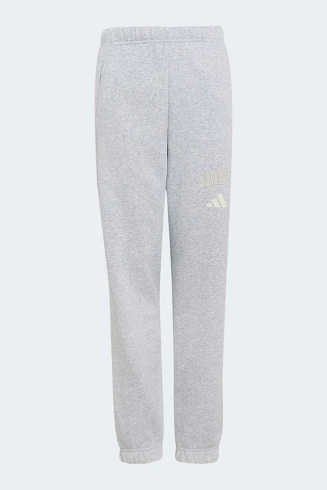 adidas spodnie dresowe dziecięce z bawełną SEASONALS szare regular waist KS5127