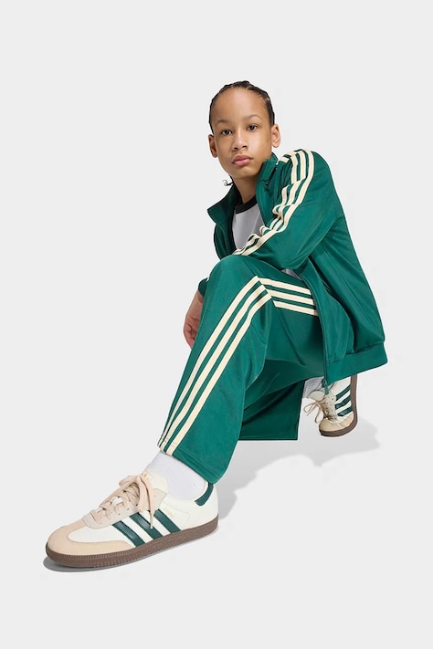 adidas Originals spodnie dresowe dziecięce zielone regular waist HZ6656