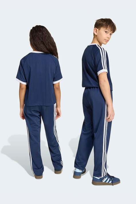 adidas Originals spodnie dresowe dziecięce granatowe regular waist HZ6650