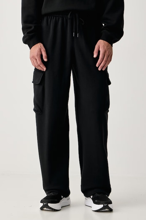 Jordan Spodnie dresowe męskie z bawełną Brooklyn Fleece czarne regular waist IO1816.010