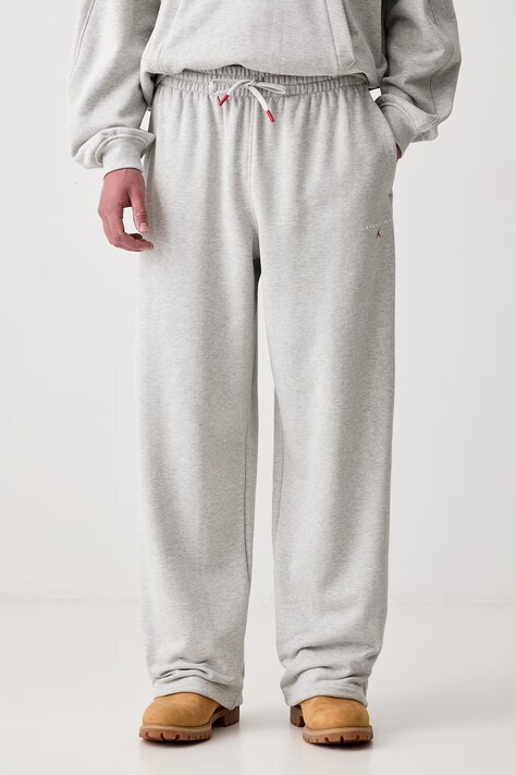 Jordan Spodnie dresowe męskie z bawełną Flight Fleece szare regular waist IW6372.050