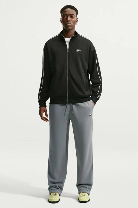Nike Sportswear Spodnie dresowe męskie z bawełną Club szare regular waist IF0488.084