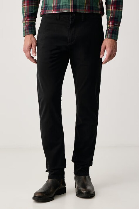 U.S. Polo Assn. Spodnie męskie bawełniane z elastanem Classic USPA Chino czarne regular waist MUP3346