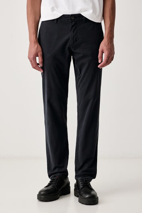 Marc O'Polo Spodnie chinos męskie bawełniane z elastanem granatowe regular waist 5000009398