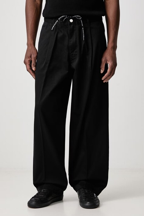 Human Made Spodnie męskie czarne regular waist HM32PT013