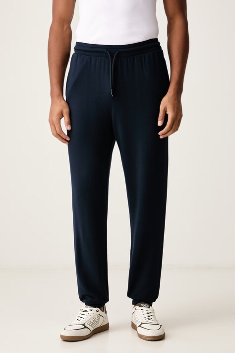 Emporio Armani Underwear Spodnie lounge męskie z modalem granatowe high waist EM000500 AF25035
