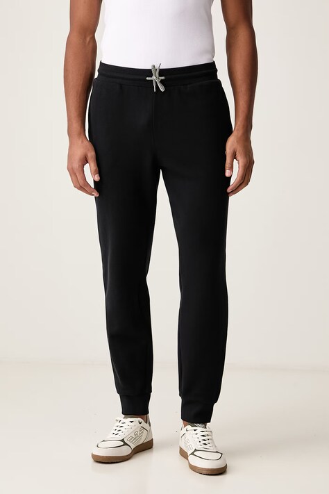 Emporio Armani Underwear Spodnie lounge męskie z bawełną czarne regular waist EM000500 AF25028