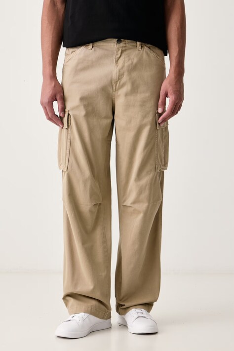 Dickies Spodnie cargo męskie bawełniane beżowe regular waist DK0A8E3P0DS1