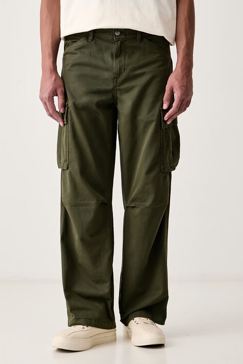 Dickies Spodnie cargo męskie zielone regular waist DK0A8E3PL951