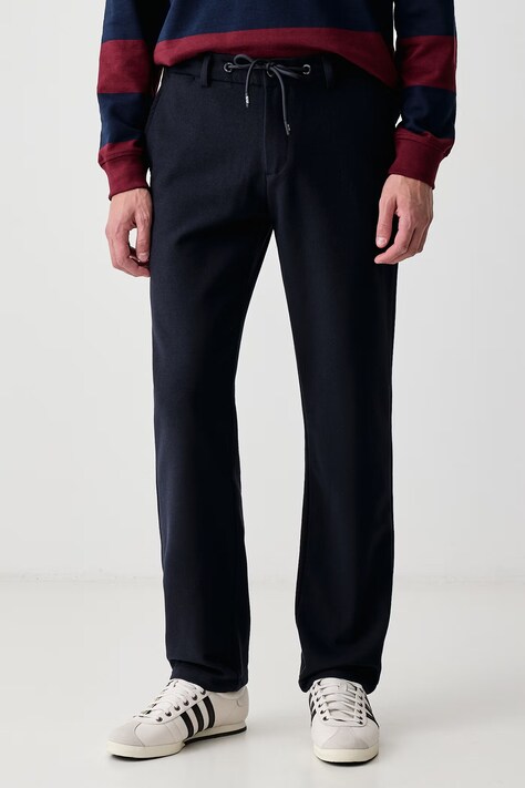 Guess Брюки chinos мужские с шерстью Norris тёмно-синие regular waist M6BB82 W4181