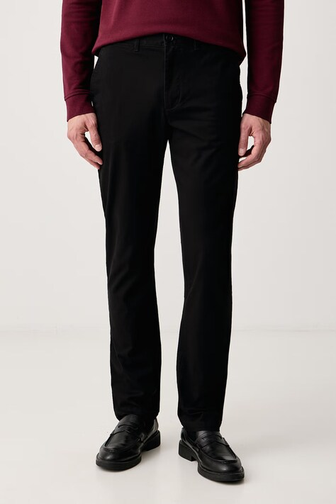 Tommy Hilfiger Spodnie męskie bawełniane z elastanem czarne regular waist MW0MW41993