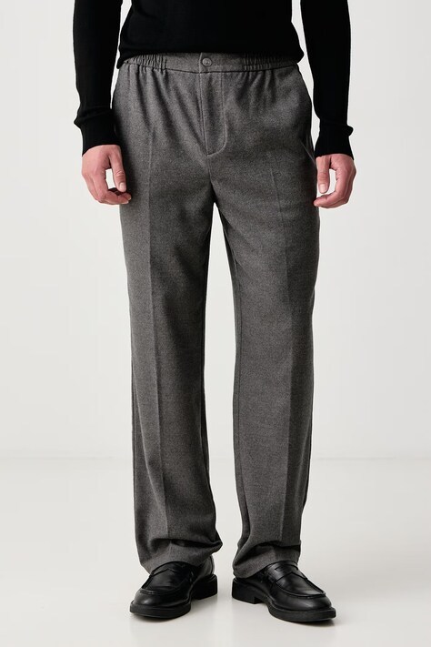 Guess Spodnie męskie z wiskozą ALTON szare regular waist M6BB22 W5218