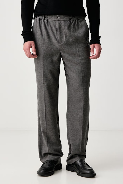 Guess Spodnie męskie z wiskozą ALTON szare regular waist M6BB22 W5218