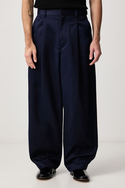 Drôle de Monsieur Spodnie męskie Ballon granatowe regular waist M-BP202-PL188