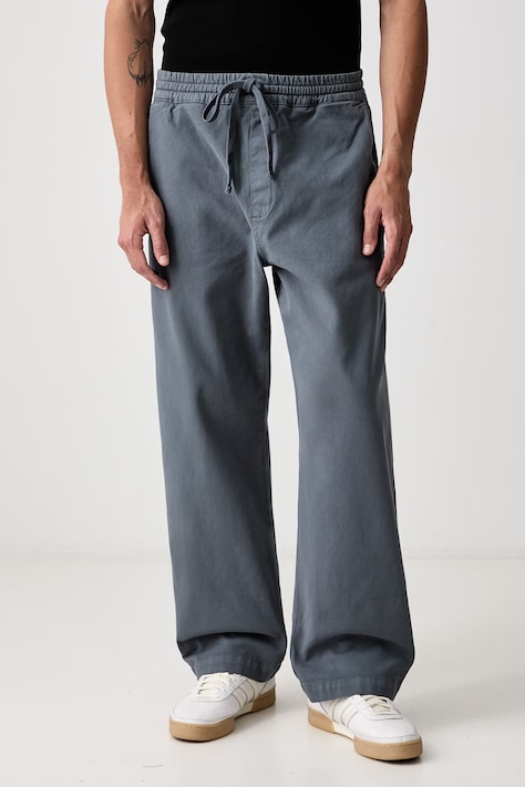 Carhartt WIP Floyde spodnie z bawełną męskie szare regular waist I033585.3REGD