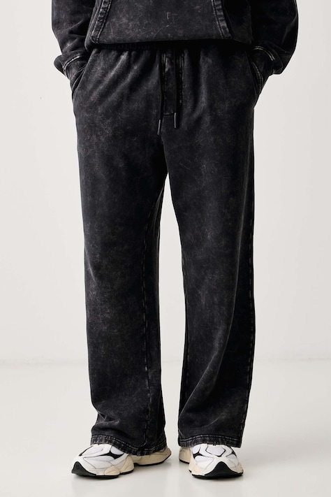 Karl Lagerfeld Jeans Teplákové nohavice pánske bavlnené čierne regular waist B4M10081