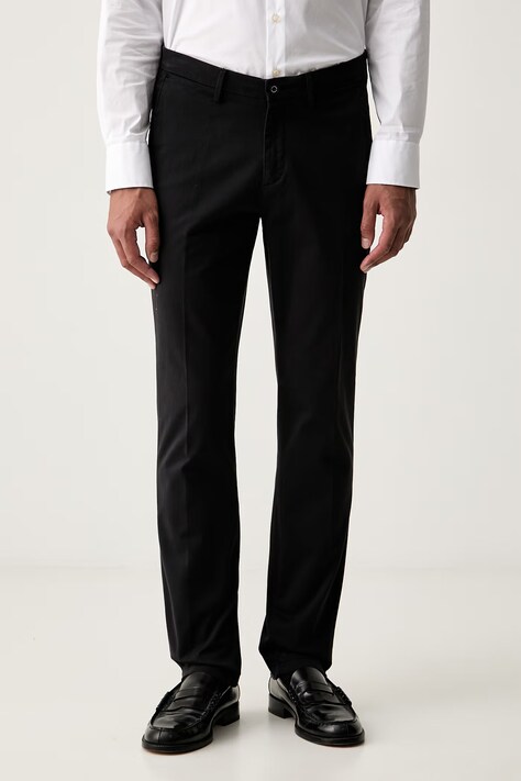 Baldessarini spodnie regular męskie bawełniane z elastanem czarne regular waist B1 16836.2420