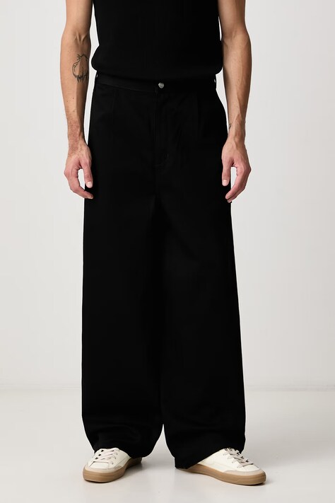 Carhartt WIP Holden Pant spodnie straight męskie czarne regular waist I035670