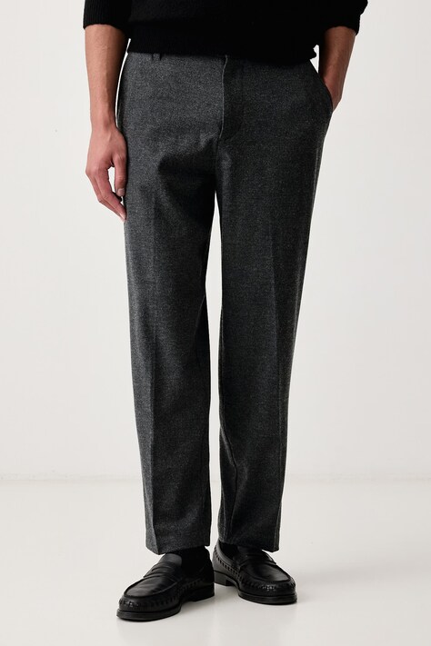 Marc O'Polo Spodnie męskie z wełną szare regular waist 5000016994