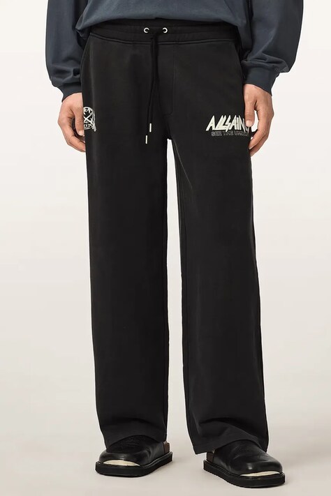 AllSaints Spodnie dresowe męskie bawełniane CHROMIUM czarne M012TF