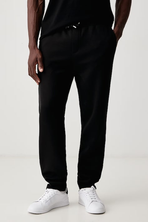 Karl Lagerfeld Jogger hlače moške črne srednji pas 564902.705015