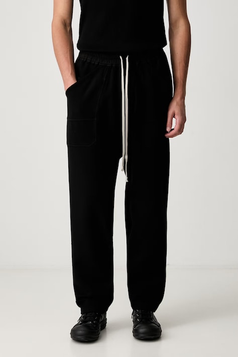 Rick Owens DRKSHDW Classic Cargo donji dio trenirke od pamuka s elastanom za muškarce crni spušteni struk DU02F6370 F