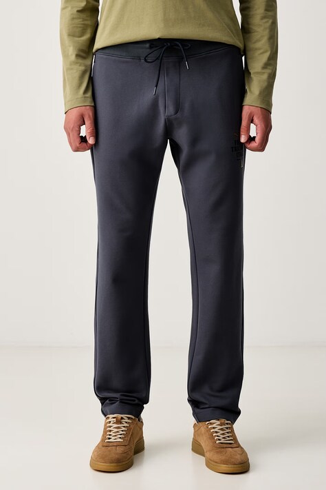 Aeronautica Militare Spodnie dresowe męskie z wiskozą niebieskie regular waist PF1035UF00691