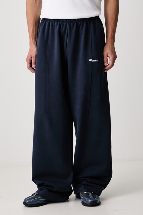 Vetements Spodnie dresowe z bawełną męskie granatowe MH27SP183N