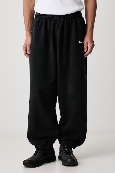 Vetements Athletic Logo spodnie dresowe bawełniane męskie czarne regular waist MH27SP228B