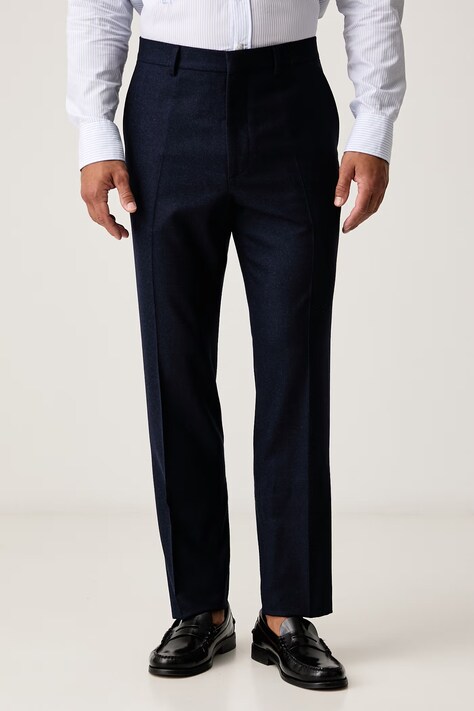 FAY Spodnie męskie wełniane granatowe regular waist NTM80532000WGZ