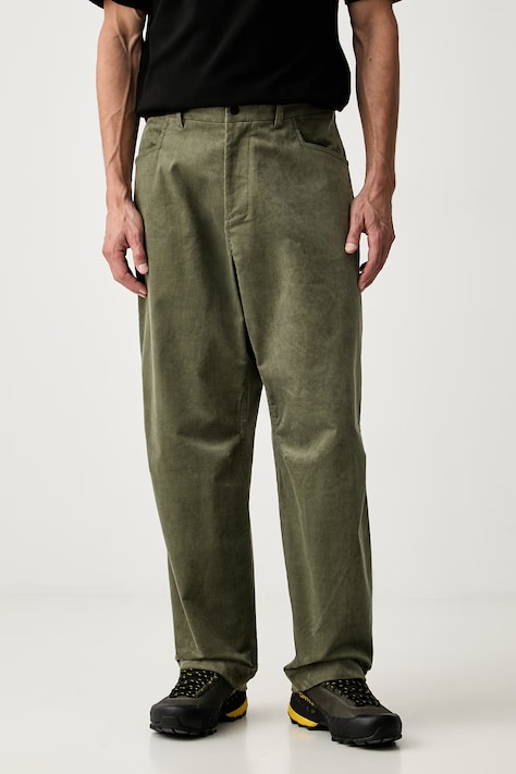 Salewa trekingové nohavice pánske menčestrové FANES CORD zelené regular waist 00.0000029350