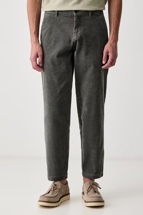BOSS Orange Штани чоловічі вельветові Chino_Tapered_N1 зелені high waist 50569442