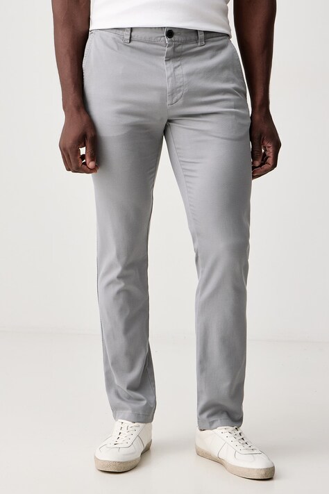 BOSS Orange Pánske bavlnené s elastanom Chino-Slim-2 sivé regular waist 50569307