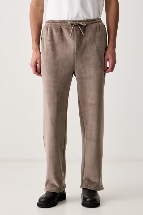 BOSS Green Spodnie straight męskie sztruksowe JT_Cord Long zielone regular waist 50569796