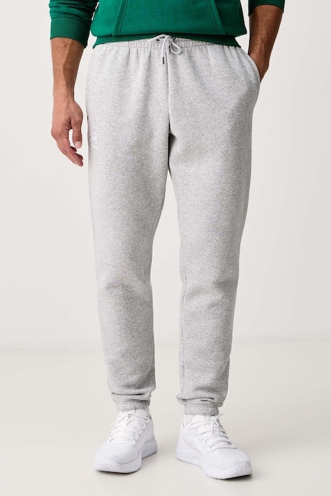 Under Armour Spodnie dresowe męskie z bawełną Essential Fleece szare regular waist 1373882.013