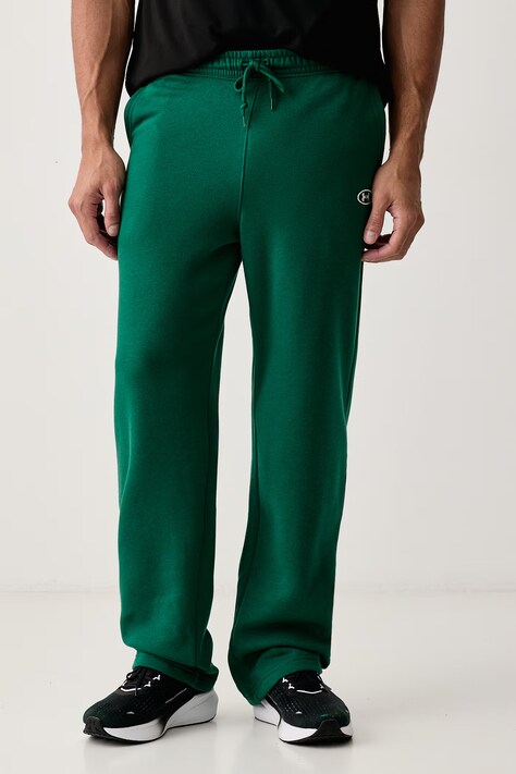 Under Armour Spodnie dresowe męskie z bawełną Rival zielone regular waist 6013444