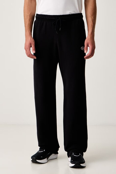 Under Armour Spodnie dresowe męskie z bawełną Rival czarne regular waist 6013444