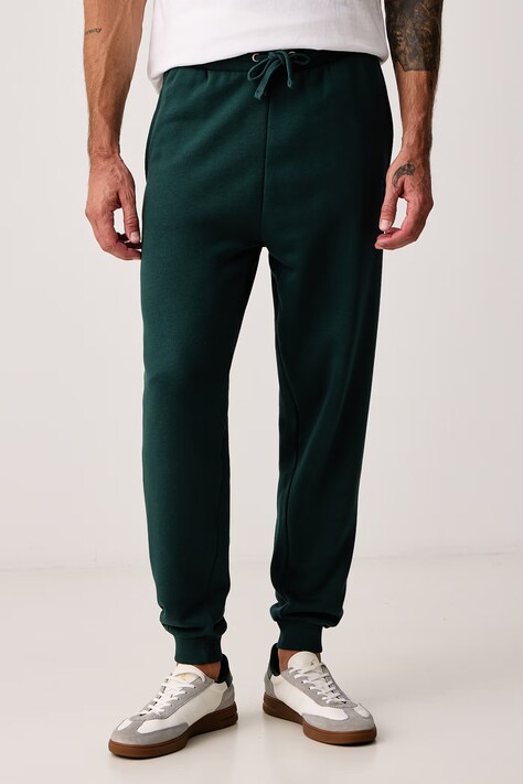 U.S. Polo Assn. Teplákové nohavice pánske s bavlnou DHM BB zelené regular waist MUP3532