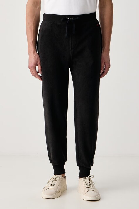 Polo Ralph Lauren Spodnie lounge męskie polarowe czarne regular waist 714B36288