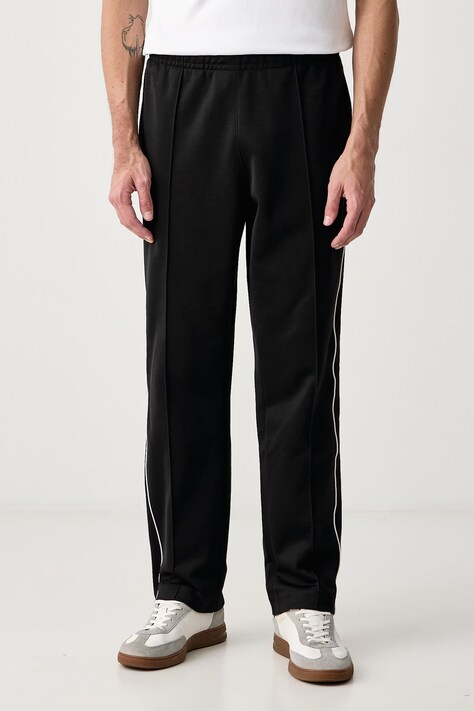 Lacoste Spodnie dresowe męskie z bawełną czarne regular waist XH0628