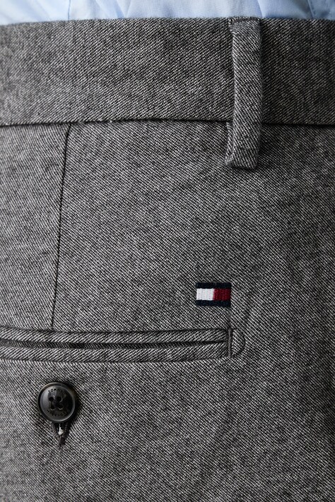 Tommy Hilfiger Spodnie męskie z bawełną szare regular waist MW0MW45058