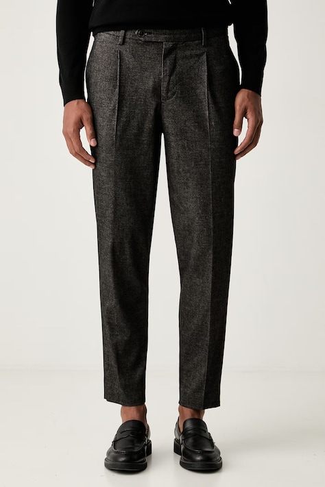 Tommy Hilfiger pantaloni pentru bărbați cu bumbac negri regular waist MW0MW45058