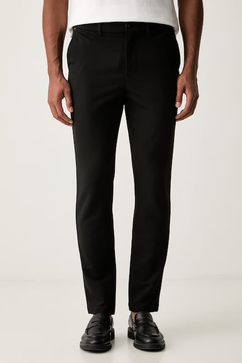 Tommy Hilfiger pantaloni regular da uomo neri regular waist MW0MW44675