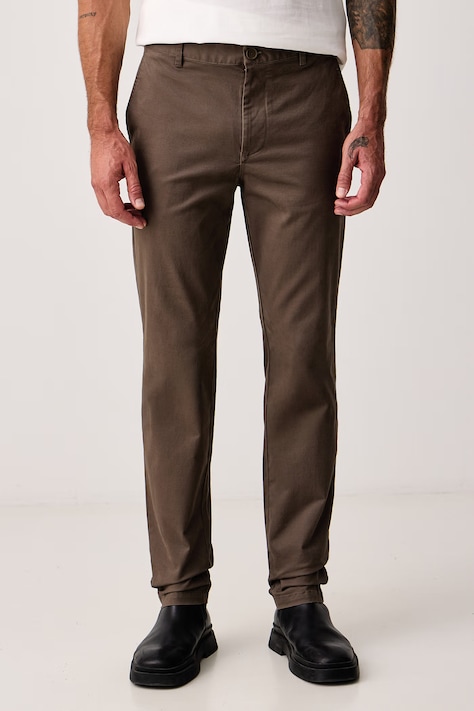 Armani Exchange Брюки chinos мужские из хлопка с эластаном коричневые regular waist XM003537 AF22547
