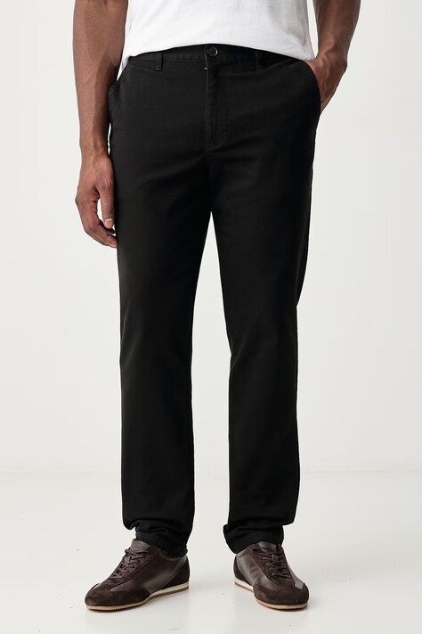 Armani Exchange Штани chinos чоловічі бавовняні з еластаном чорні regular waist XM003500 AF28321