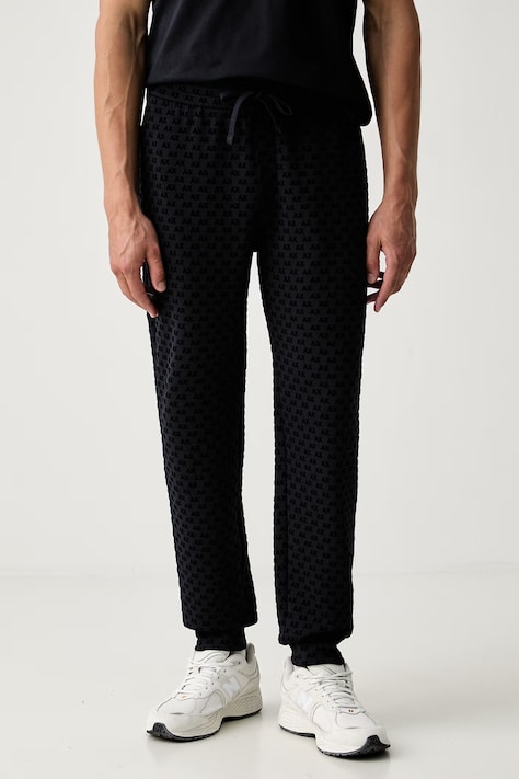Armani Exchange спортен панталон мъжки с памук тъмносин със стандартна талия XM002904 AF10818