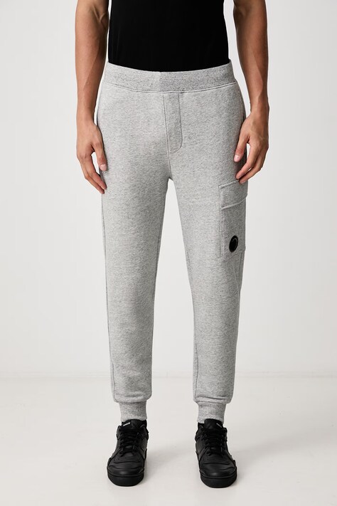 C.P. Company Spodnie dresowe męskie bawełniane szare regular waist RCCMSP717A005086W