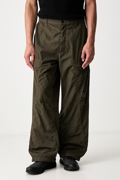 C.P. Company spodnie cargo męskie zielone high waist 21CMPA110A005904G