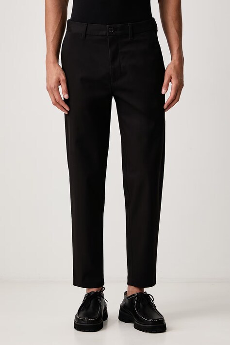 Calvin Klein Nohavice pánske bavlnené s elastanom čierne regular waist LV04LH610G
