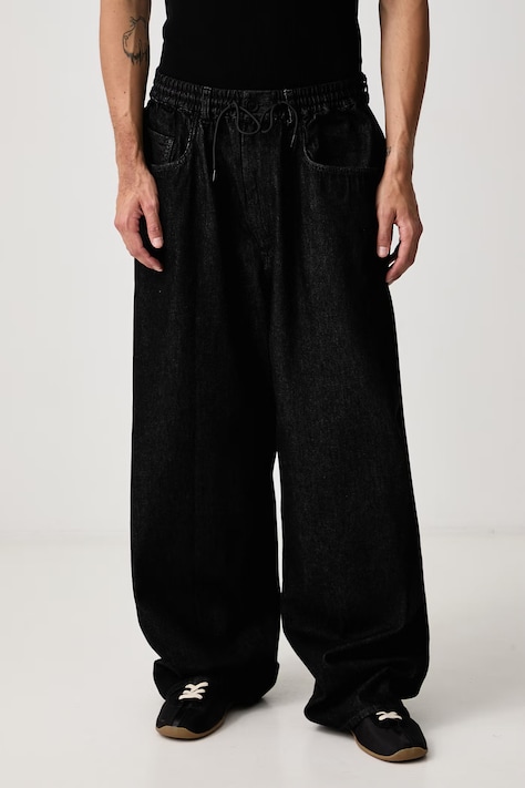 Y-3 M DENIM PNT spodnie bawełniane męskie czarne high waist KS3896